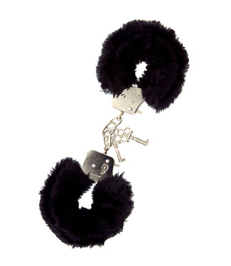 Dreamtoys DREAM TOYS HANDCUFFS WITH PLUSH BLACK