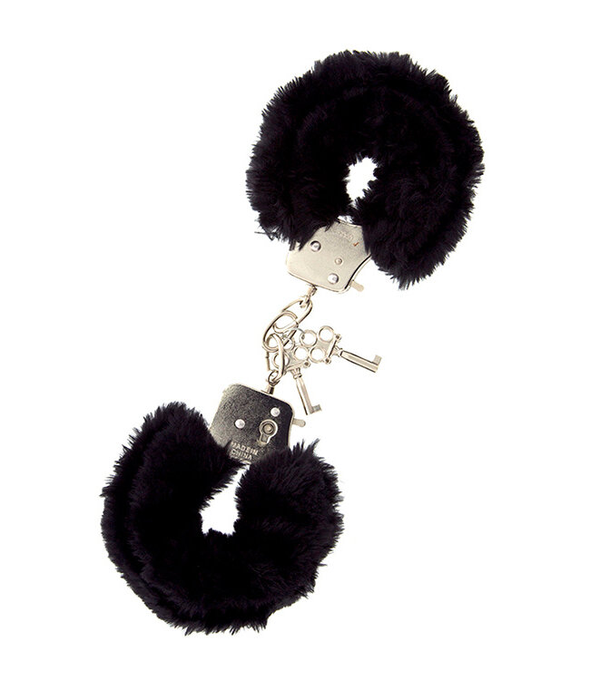 Dreamtoys DREAM TOYS HANDCUFFS WITH PLUSH BLACK