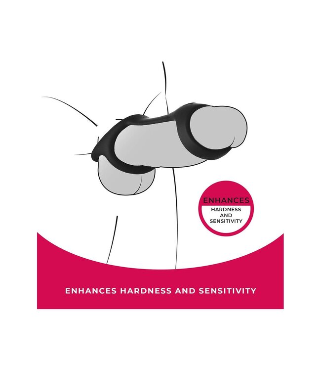 NMC NMC SILICONE COCK STRAP WITH BALL STRETCHER BLACK