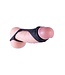 NMC NMC SILICONE COCK STRAP WITH BALL STRETCHER BLACK