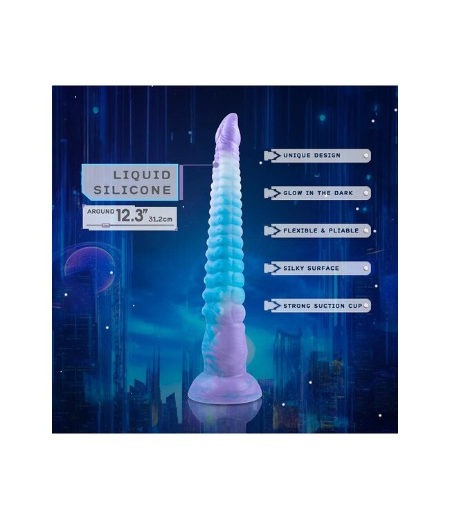 NMC NMC 12 INCH SILICONE MONSTER DILDO GLOW IN THE DARK
