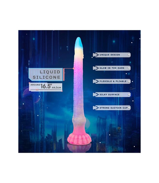 NMC NMC 17.5 INCH SILICONE MONSTER DILDO GLOW IN THE DARK