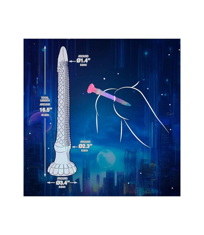 NMC NMC 17.5 INCH SILICONE MONSTER DILDO GLOW IN THE DARK