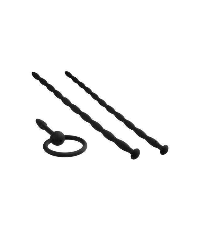 NMC NMC 3 IN 1 SILICONE URETHRAL SOUND KIT SET BLACK