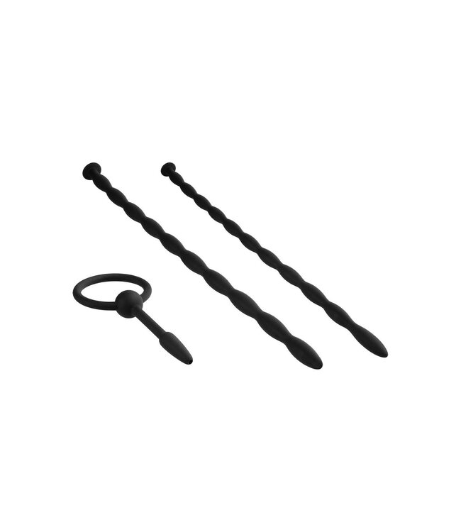 NMC NMC 3 IN 1 SILICONE URETHRAL SOUND KIT SET BLACK