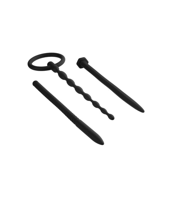 NMC NMC 3 IN 1 SILICONE URETHRAL SOUND KIT SET BLACK