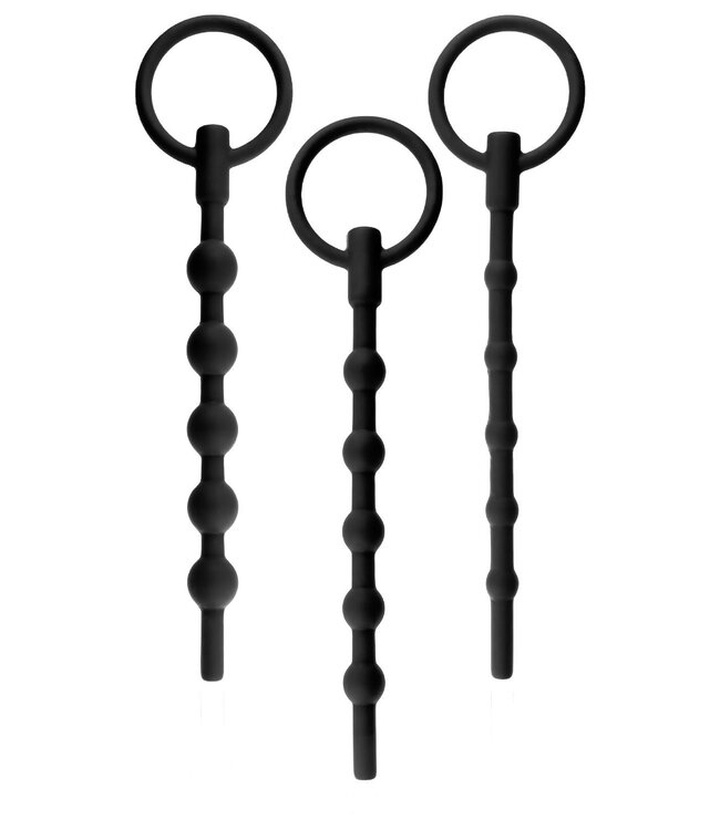 NMC NMC 3 IN 1 SILICONE URETHRAL SOUND KIT SET BLACK