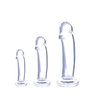 NMC NMC TRIPLE LOVER - 3 IN 1 TRAINING KIT SET WITH 3 DIFFERENT SIZE DILDO CLEAR
