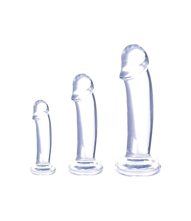 NMC NMC TRIPLE LOVER - 3 IN 1 TRAINING KIT SET WITH 3 DIFFERENT SIZE DILDO CLEAR