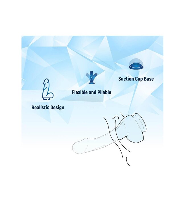 NMC NMC 4 INCH REALISTIC MINI  DILDO WITH SUCTION CUP CLEAR