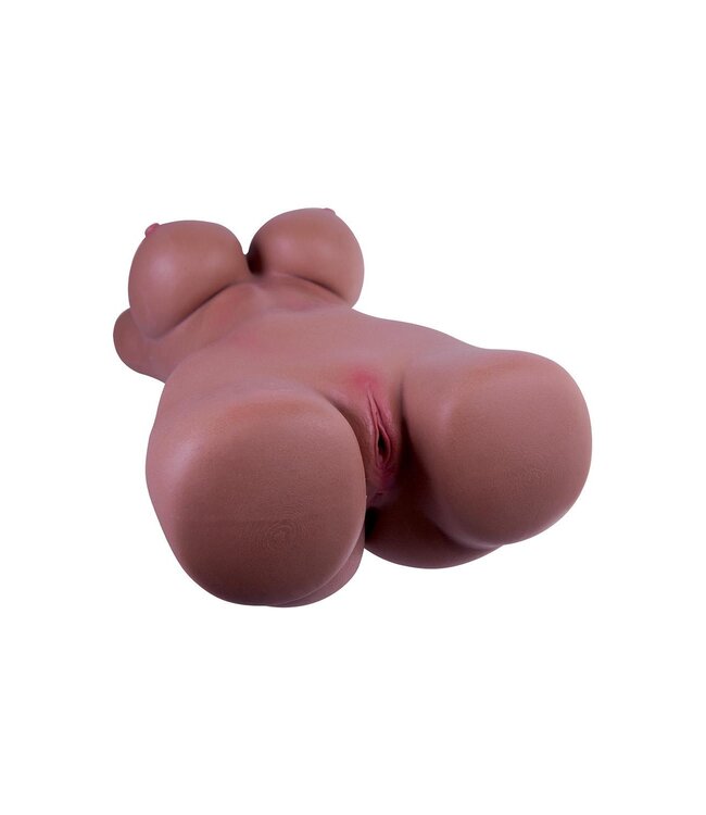 NMC NMC 9 INCH SILICONE LIFE LIKE MASTURBATOR WITH NODULED TUNNEL BROWN