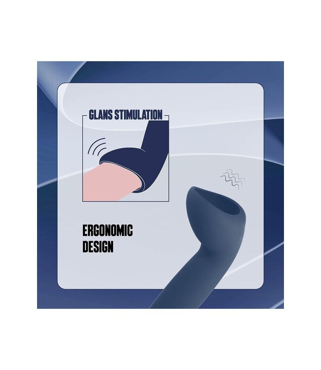 NMC NMC 5.5 INCH RECHARGEABLE SILICONE 10 FUNCTIONS SPEED GLANS STIMULATOR BLUE