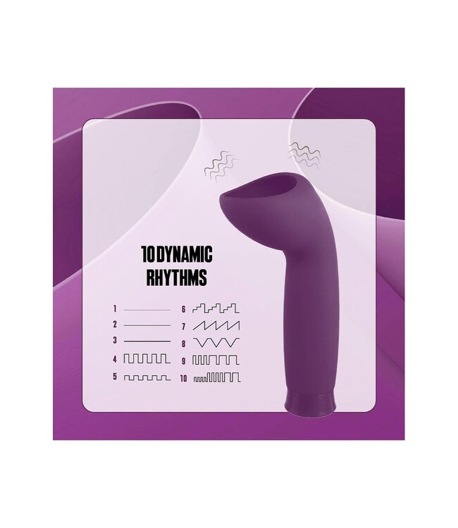 NMC NMC 5.5 INCH RECHARGEABLE SILICONE 10 FUNCTIONS SPEED GLANS STIMULATOR PURPLE