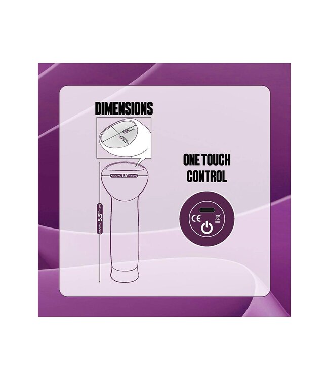 NMC NMC 5.5 INCH RECHARGEABLE SILICONE 10 FUNCTIONS SPEED GLANS STIMULATOR PURPLE