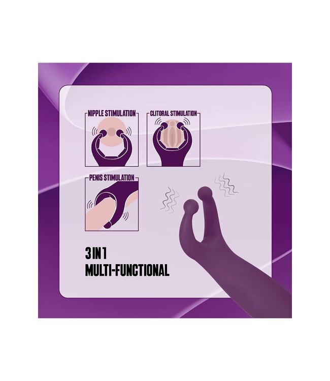 NMC NMC 5 INCH RECHARGEABLE SILICONE 10 FUNCTIONS SPEED STIMULATOR PURPLE
