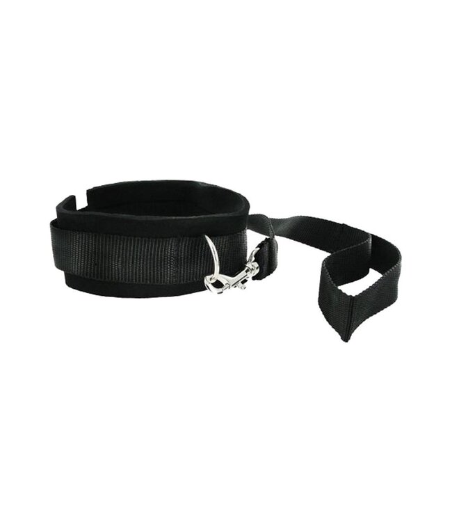 XR Brands Riem en Halsband set - Zwart
