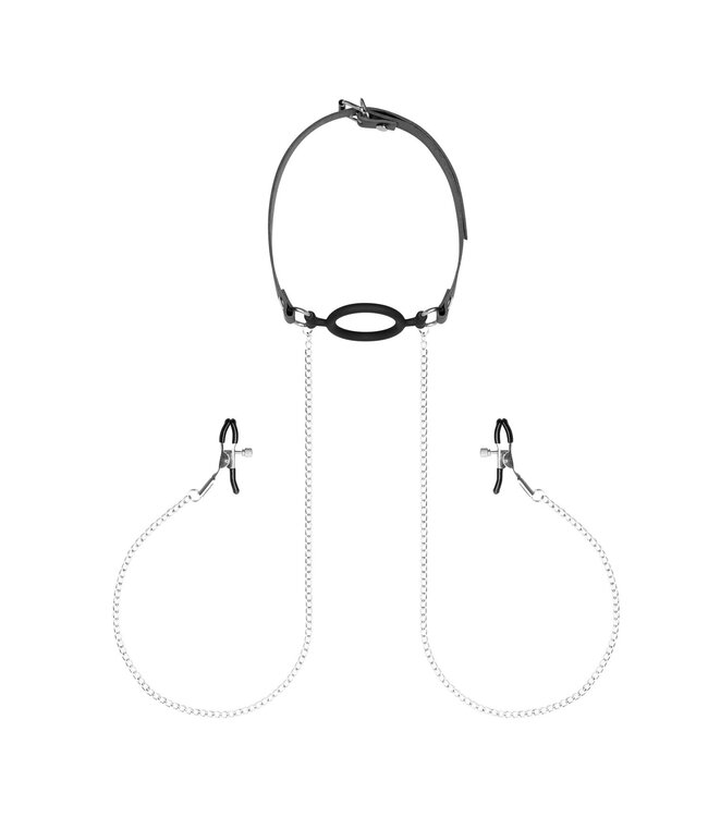 Bedroom Fantasies Tepelklemmen & Siliconen Gag Ring