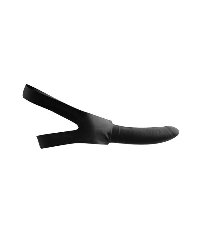 XR Brands Master Series - Face Strap-On Mondknevel met Dildo - Black