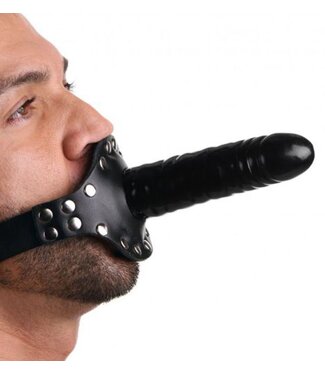 XR Brands Strict Leather - Dildo mondstuk met riem