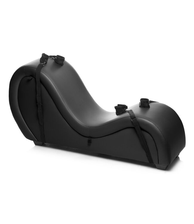 XR Brands Kinky Seks Sofa Met Boeien en Positie Kussens - Zwart