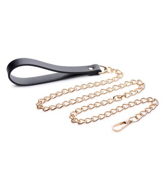 XR Brands Luxe Leiband - Zwart/Goud