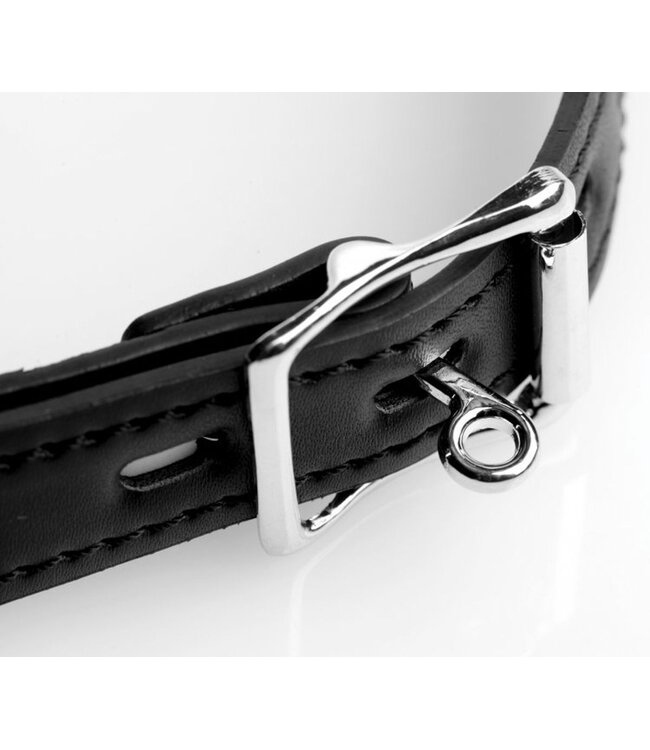 XR Brands Metalen Mondspreider Met Kunstleren Band