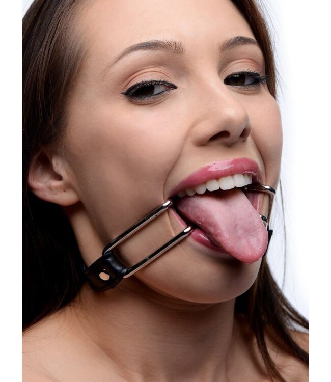 XR Brands Metalen Mondspreider Met Kunstleren Band