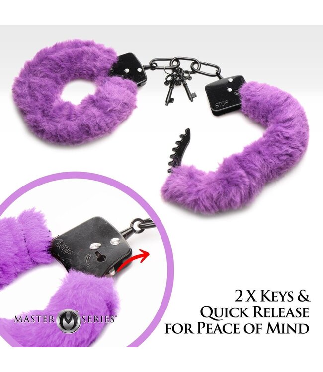 XR Brands XR Brands - Cuffed In Fur Handboeien - Paars