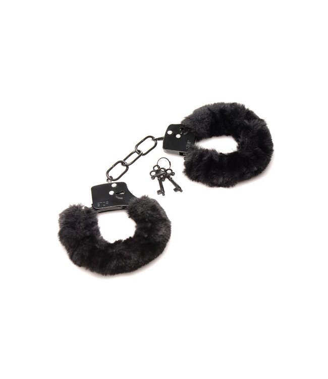 XR Brands XR Brands - Cuffed In Fur Handboeien - Zwart