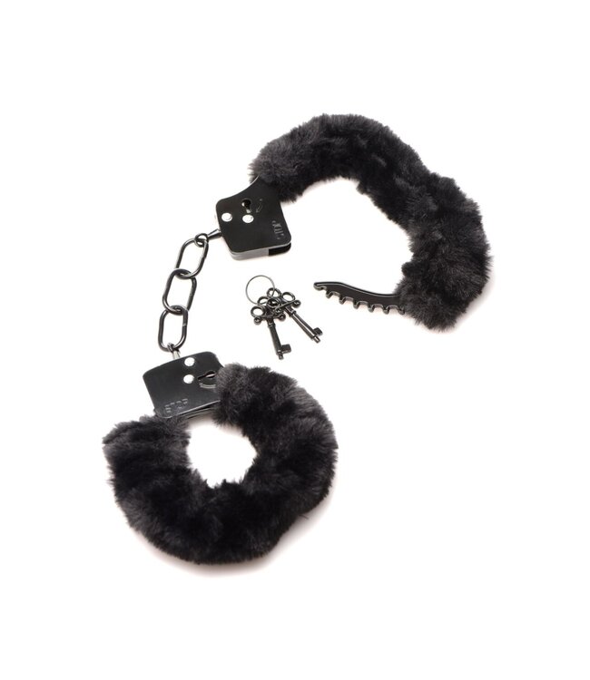 XR Brands XR Brands - Cuffed In Fur Handboeien - Zwart