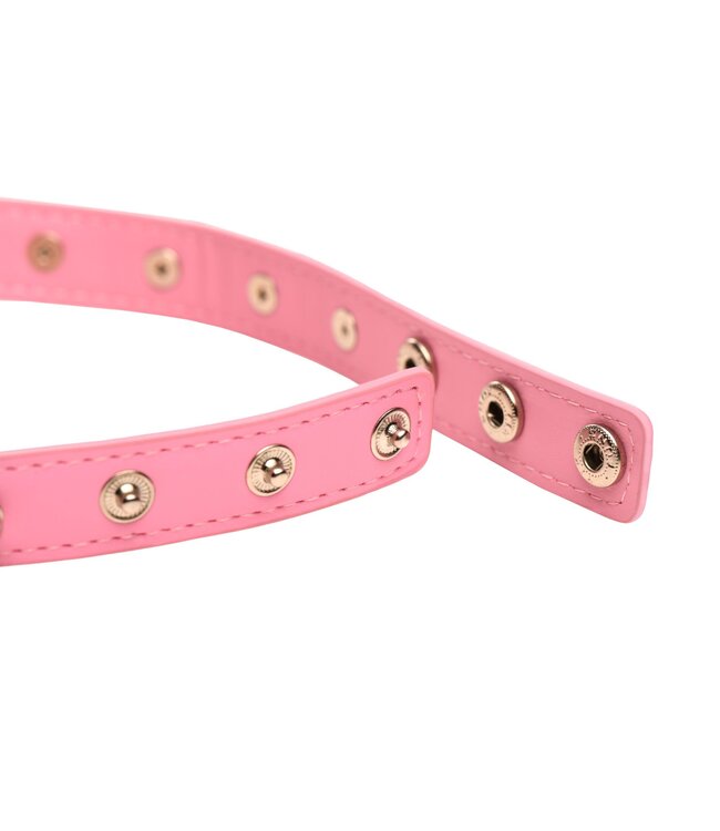 XR Brands XR Brands - Spiked Heart Choker - Roze