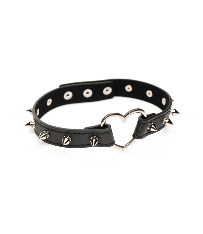 XR Brands XR Brands - Spiked Heart Choker - Zwart