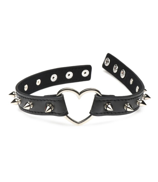 XR Brands XR Brands - Spiked Heart Choker - Zwart