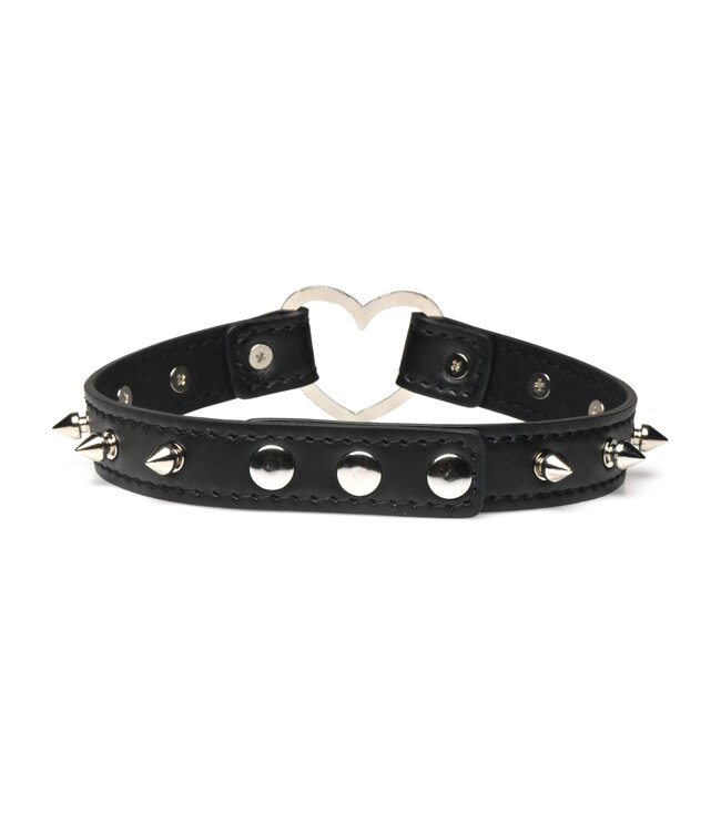 XR Brands XR Brands - Spiked Heart Choker - Zwart