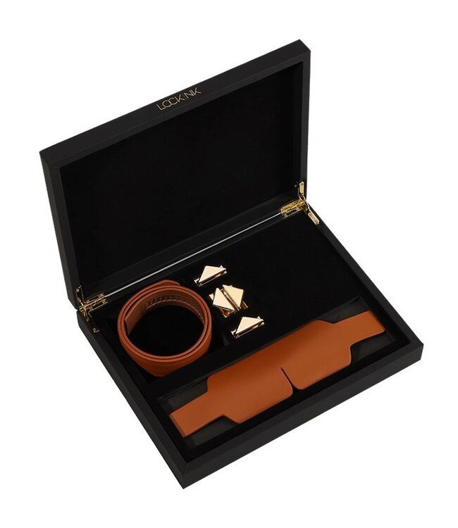 LOCKINK LOCKINK - Blinddoek set - bruin