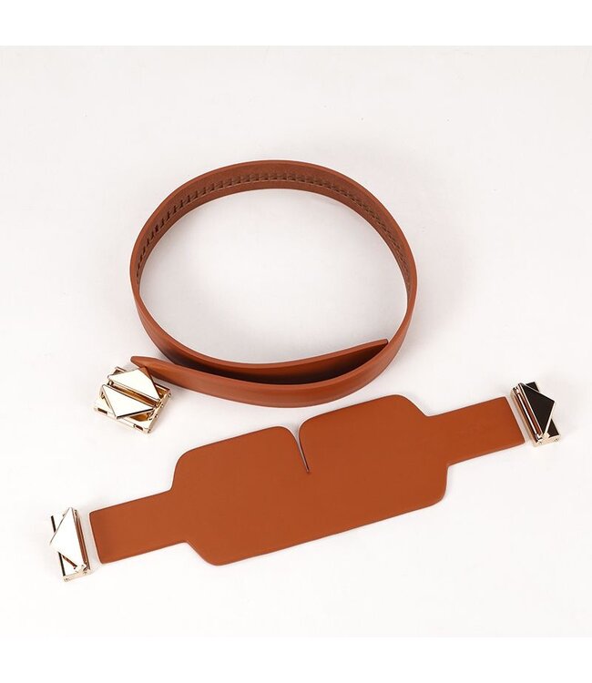 LOCKINK LOCKINK - Blinddoek set - bruin