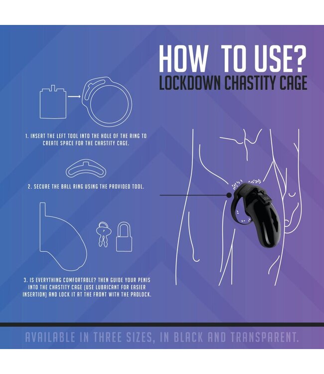 LOCKDOWN Lockdown Kuisheidskooi Transparant - Medium
