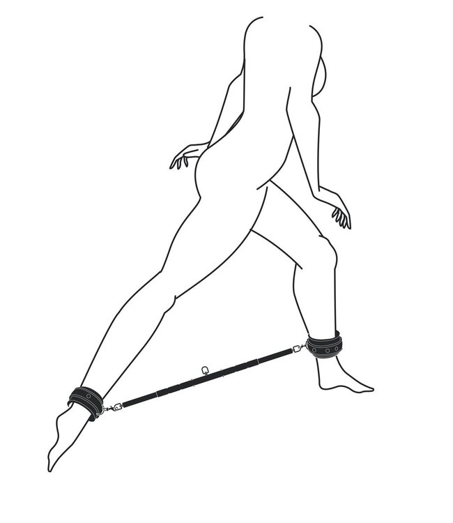 Easytoys Fetish Collection Easytoys Fetish - Expander Spreader Bar and Cuffs Set