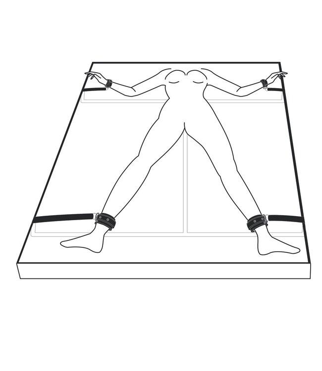 Easytoys Fetish Collection Easytoys Fetish - Under Mattress Restraint Set