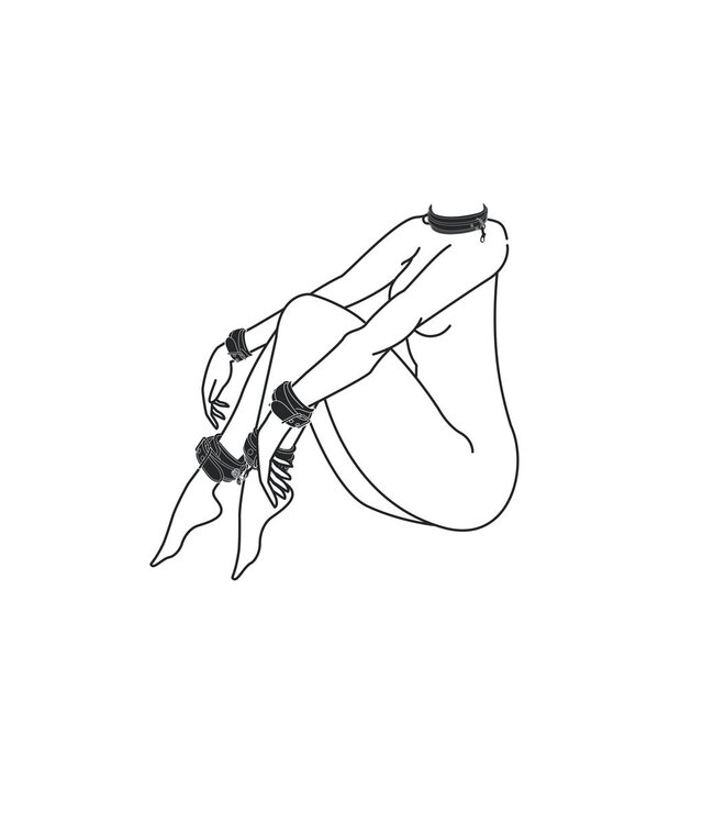 Easytoys Fetish Collection Easytoys Fetish - Bondage Set - Halsband en Hand - en Enkelboeien