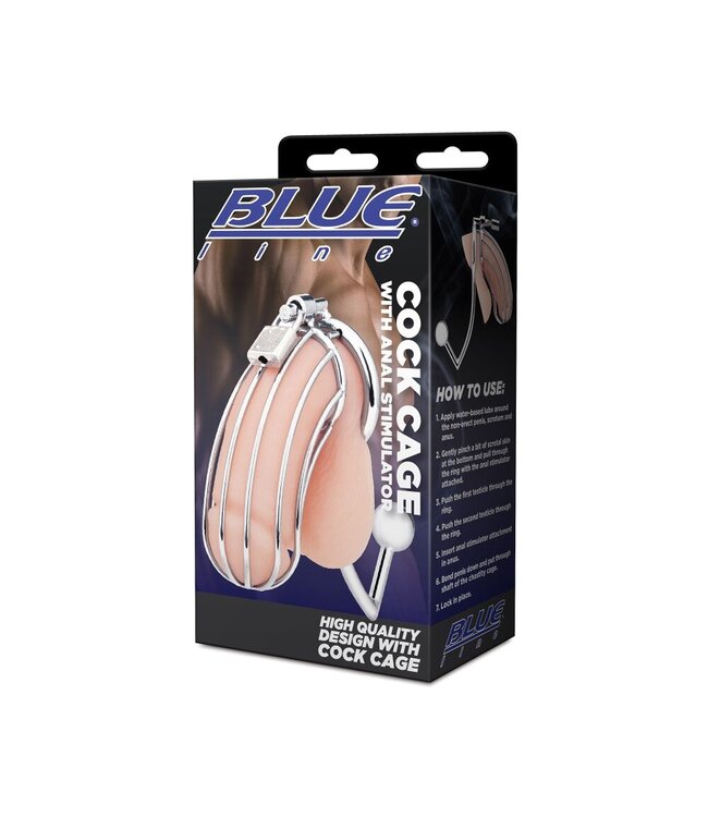Blueline Blueline - Cock Cage With Anal Stimulator