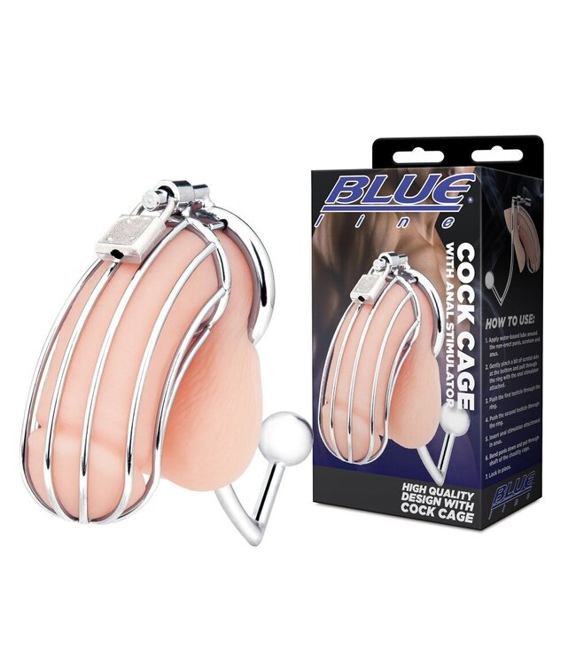 Blueline Blueline - Cock Cage With Anal Stimulator