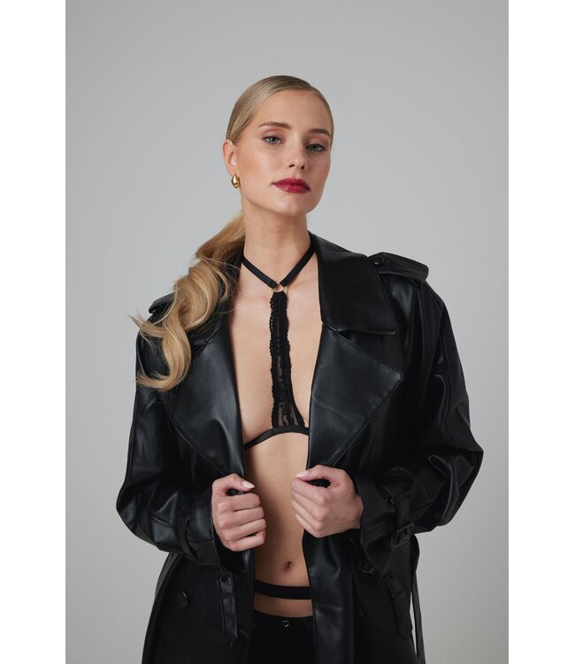 Christine Christine - Strappy Harness Bralette Evening Kiss -zwart