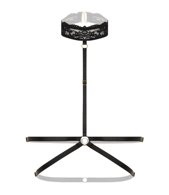 Christine Christine - Strappy Harness Bralette met kant Viola - zwart