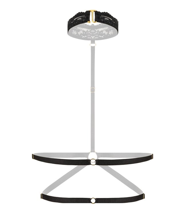 Christine Christine - Strappy Harness Bralette met kant Viola - zwart