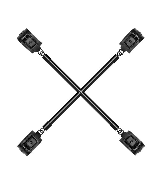 Bedroom Fantasies Hog Tie Cross Stang Met Boeien - Zwart