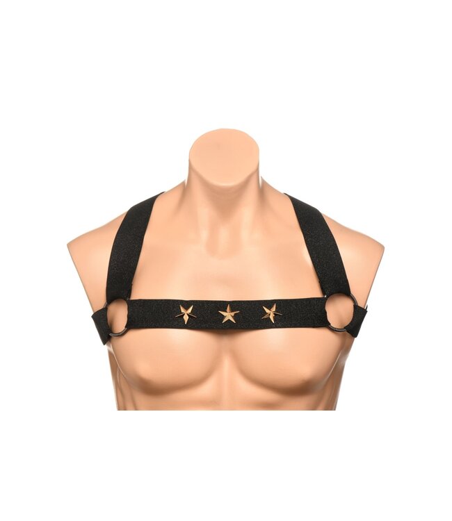 XR Brands XR Brands - Borstharnas met Armbanden - Zwart