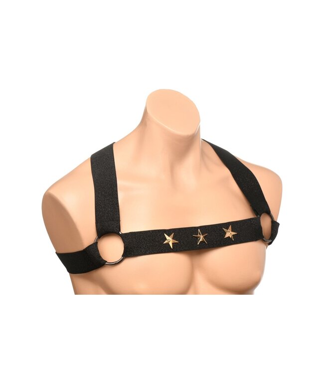 XR Brands XR Brands - Borstharnas met Armbanden - Zwart