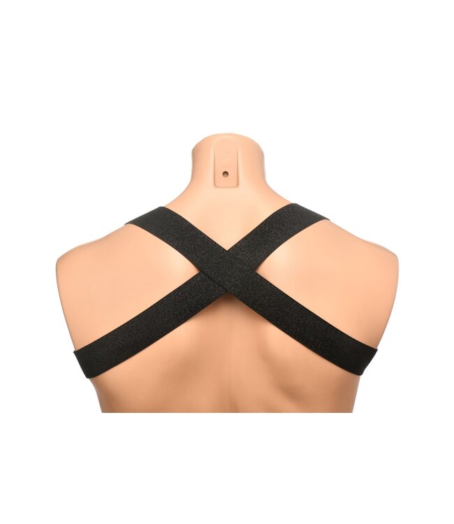 XR Brands XR Brands - Borstharnas met Armbanden - Zwart