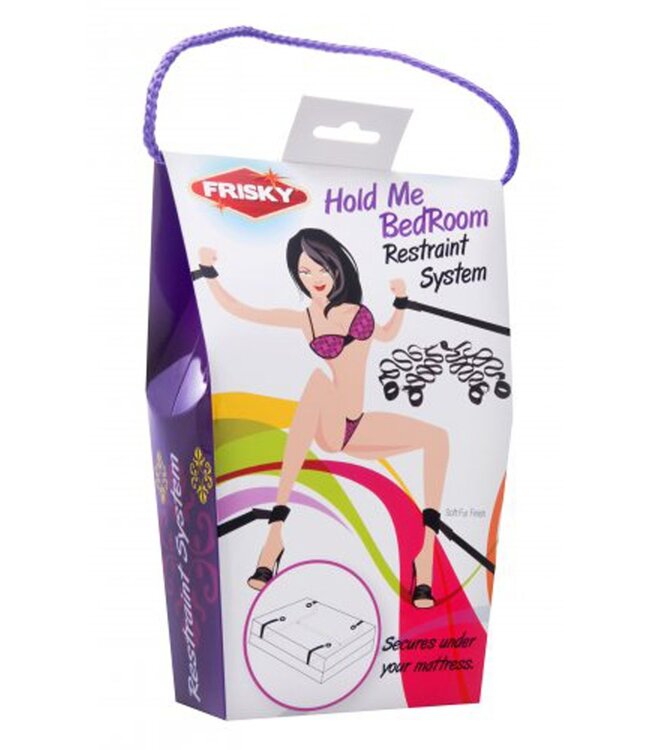 XR Brands Frisky - Hold Me Bed Bondage Set - Zwart